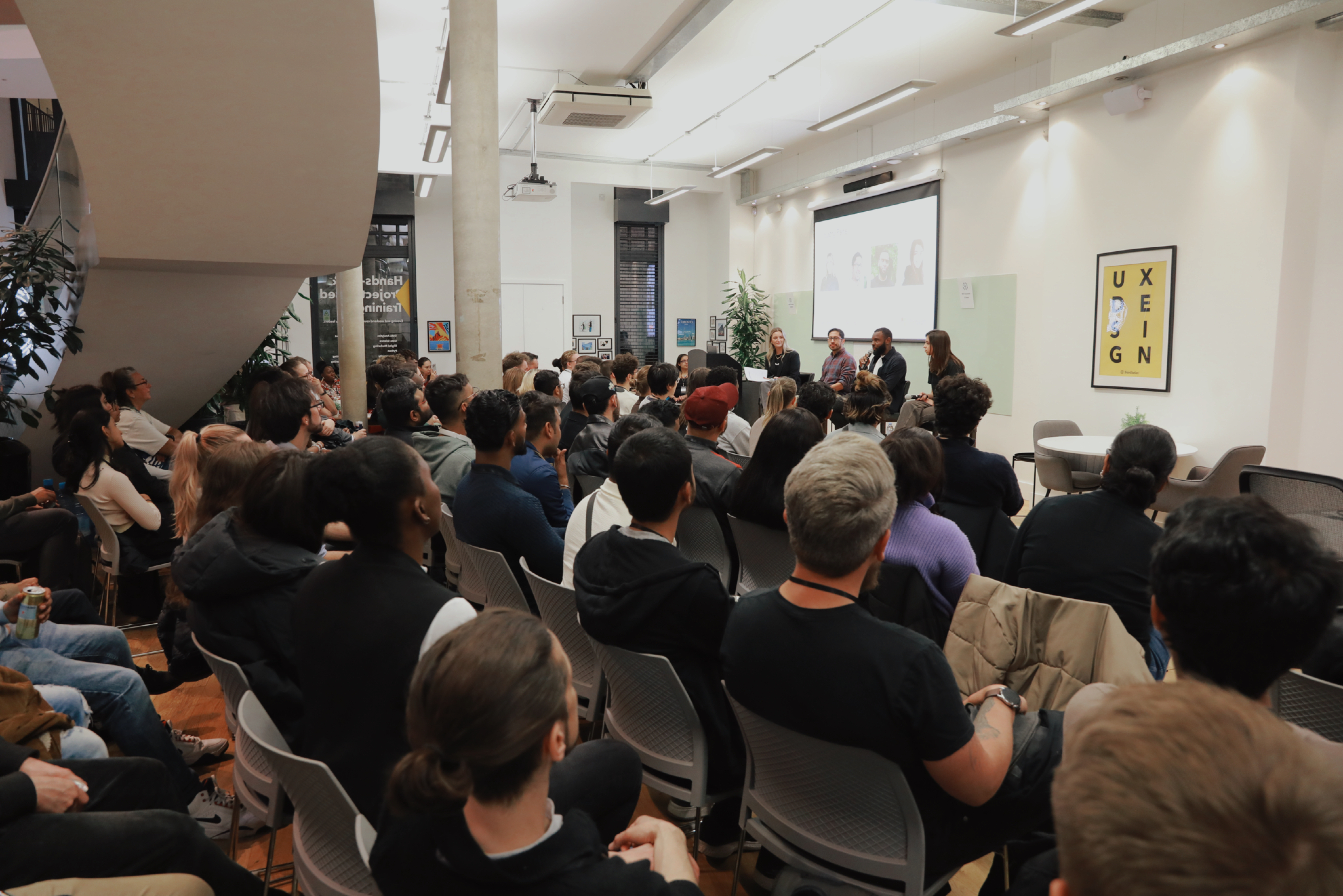 Arinze teaching at a BrainStation event